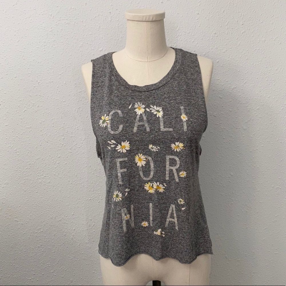 Hollister California Floral Tank Top Size S Gray